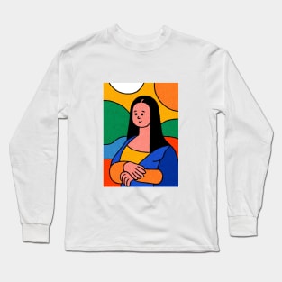 Mona Lisa Pop Art Illustration Long Sleeve T-Shirt